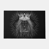 Leeuw met kroonmonogram Welkom Deurmat (Voorkant)