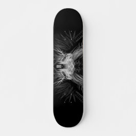 Leeuw met kroonmonogram zwart persoonlijk skateboard