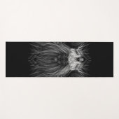 Leeuw met kroonmonogram zwart yogamat (Voorkant (horizontaal))