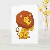 Leeuw met Krullen Kaart (Gele Bloem)