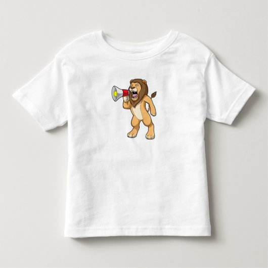 Leeuw met Microfoon Kinder Shirts (Voorkant)