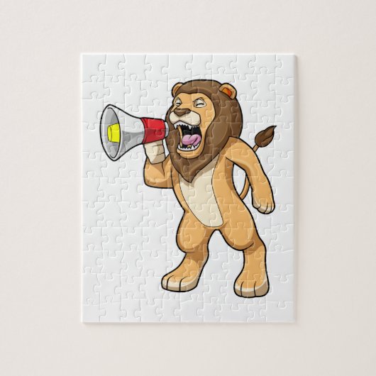 Leeuw met Microfoon Legpuzzel (Verticaal)