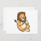 Leeuw met nagelpijlen briefkaart (Voorkant / Achterkant)