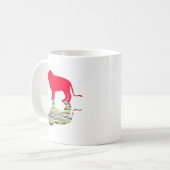 Leeuw met reflectie (rood) koffiemok (Voorkant links)