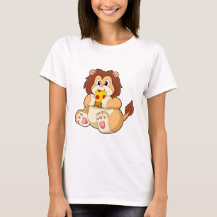 Leeuw met stuk Salami Pizza.PNG T-shirt