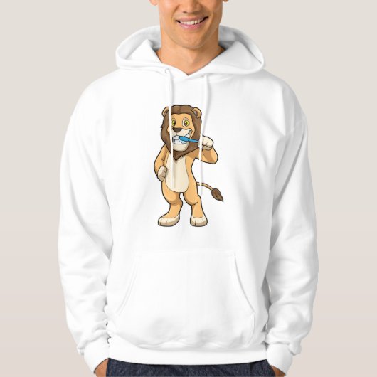 Leeuw met tandenborstel hoodie (Voorkant)