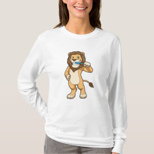 Leeuw met tandenborstel t-shirt