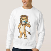 Leeuw met tandenborstel trui (Voorkant)