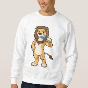 Leeuw met tandenborstel trui