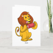 Leeuw met vlees kaart (Achterkant)