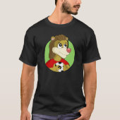 Leeuw met voetbal cartoon T-Shirt (Voorkant)