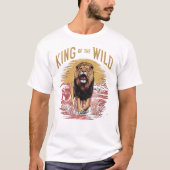 Leeuw met woorden: koning van het wild t-shirt (Voorkant)