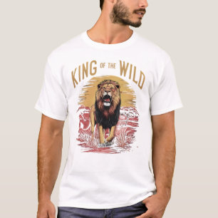 Leeuw met woorden: koning van het wild t-shirt