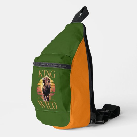 Leeuw Met Woorden: Koning van het Wilde (b) Sling Bag (Rechterhoek)