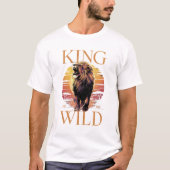 Leeuw Met Woorden: Koning van het Wilde (b) T-shirt (Voorkant)