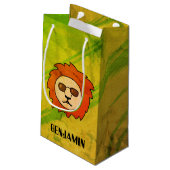 Leeuw met zonnebril Cool Klein Cadeauzakje (Achterkant Gekanteld)