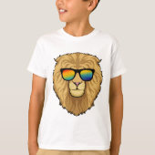 Leeuw met zonnebril t-shirt (Voorkant)