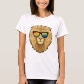 Leeuw met zonnebril t-shirt (Voorkant)