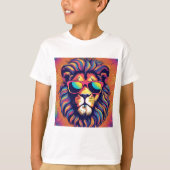 Leeuw met zonnebril t-shirt (Voorkant)