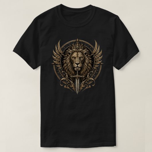 Leeuw met Zwaard T-shirt (Design voorkant)