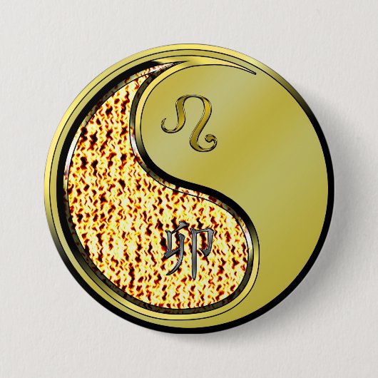 Leeuw & Metaal Konijn Ronde Button 7,6 Cm (Voorkant)