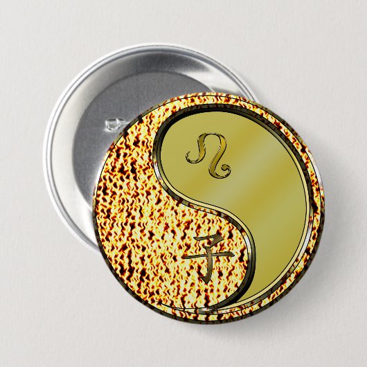 Leeuw & Metaal Rat Ronde Button 7,6 Cm (Voorkant /achterkant)