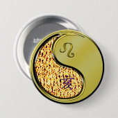Leeuw & Metaalachtige Ever Ronde Button 7,6 Cm (Voorkant /achterkant)