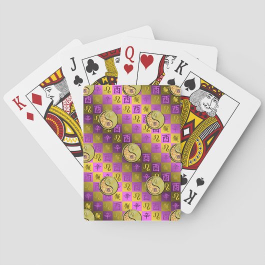 Leeuw & Metalen Haan Pokerkaarten (Achterkant)