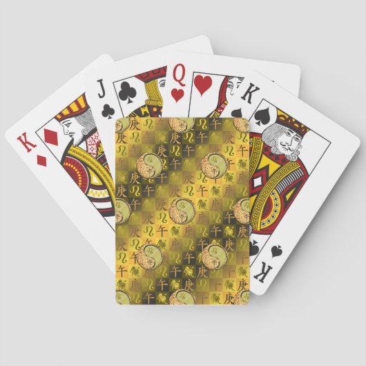 Leeuw & Metalen Paard Pokerkaarten (Achterkant)