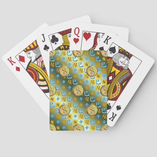 Leeuw & Metalen Slang Pokerkaarten (Achterkant)