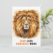 Leeuw Minder Bang Dominanter Kaart (Staand voorkant)