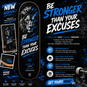 Leeuw Motivatie Street Art Skateboard Design