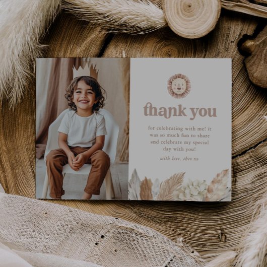 Leeuw Neutraal Safari Landschap Foto Dank u kaart