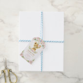 Leeuw Oerwoud Dieren Blush Bloemen Meisje Baby sho Cadeaulabel (Met Touw)