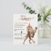 Leeuw Oerwoud Safari Wild Een Verjaardag (Staand voorkant)