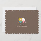 Leeuw of Lam Geslacht Onthulling Uitnodiging (Achterkant)