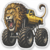 Leeuw Off Road Monstertruck Sticker (Voorkant)
