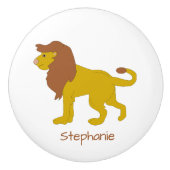 Leeuw ontwerp gepersonaliseerd keramische knop (Voorkant)