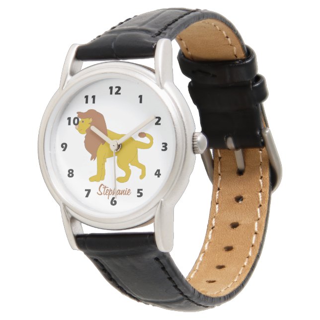 Leeuw ontwerp horloge (Gekanteld)