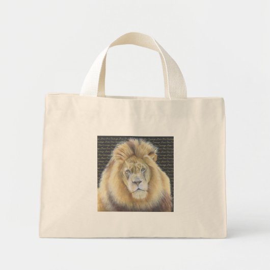 Leeuw ontwerp mini tote bag (Voorkant)