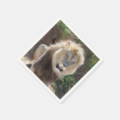 Leeuw op de rotsen servet (Hoek)