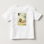 Leeuw op de woestijn Savannah Alphabet Kinder Shirts (Voorkant)