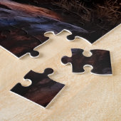 Leeuw op een maanlicht avond legpuzzel (Zijkant)