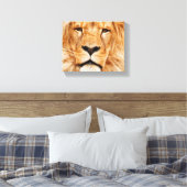 Leeuw op gestrekt canvas (Insitu (Slaapkamer))