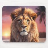 Leeuw op het strand muismat (Voorkant)