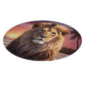 Leeuw op het strand snijplank (Hoek)