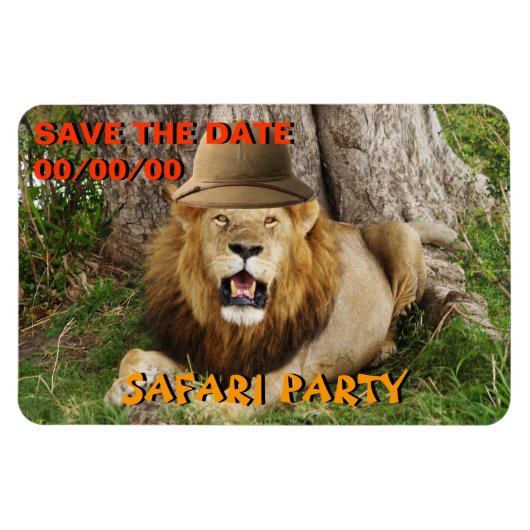Leeuw op Maasai Mara 1 Save-the-Date Magneet (Horizontaal)
