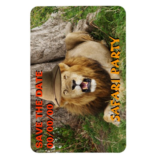 Leeuw op Maasai Mara 1 Save-the-Date Magneet (Verticaal)