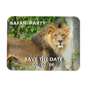 Leeuw op Maasai Mara 2 Save-the-Date Magneet