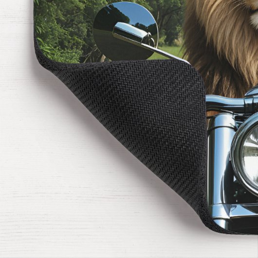 Leeuw op motor muismat (Hoek)